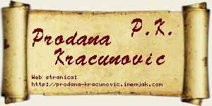 Prodana Kračunović vizit kartica